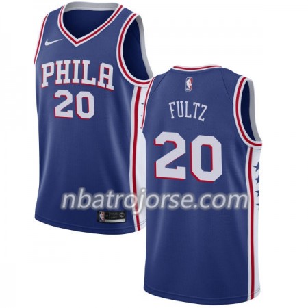 Män Philadelphia 76ers Tröja Markelle Fultz 20 Nike 2017-18 Blå Swingman